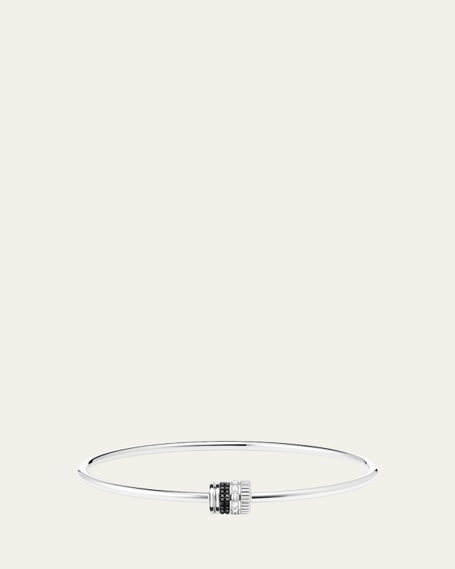 Quatre Black Edition Bangle Bracelet with Diamonds